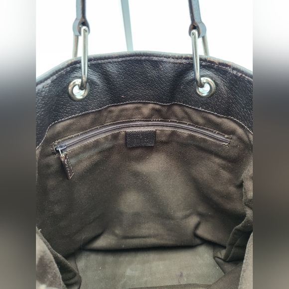 Gucci Eclipse Brown Monogram Canvas Tote Shoulder Bag - Picture 12 of 16